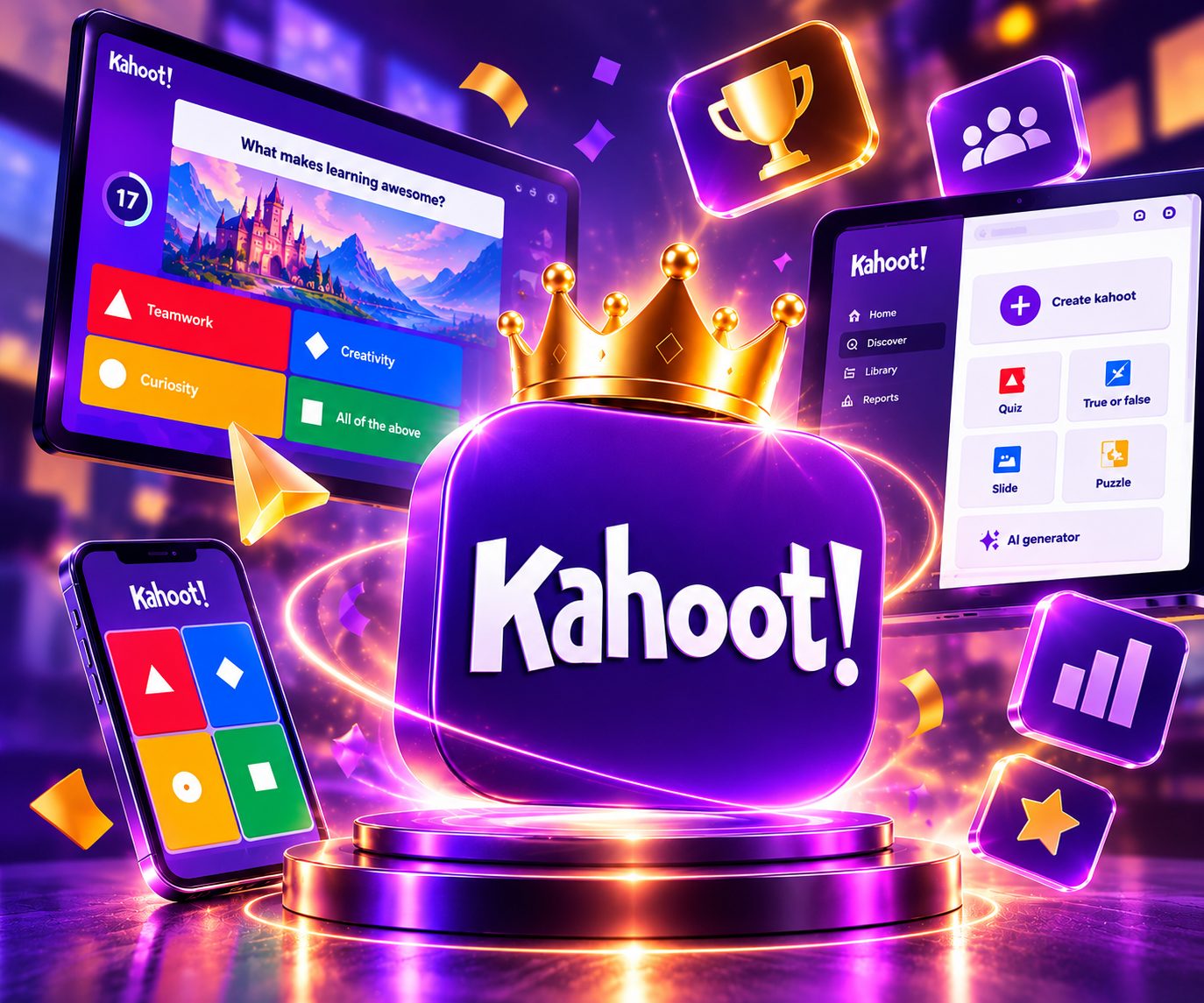 اکانت پلتفرم کاهوت /Kahoot Gold 200 original users 1 month full warranty