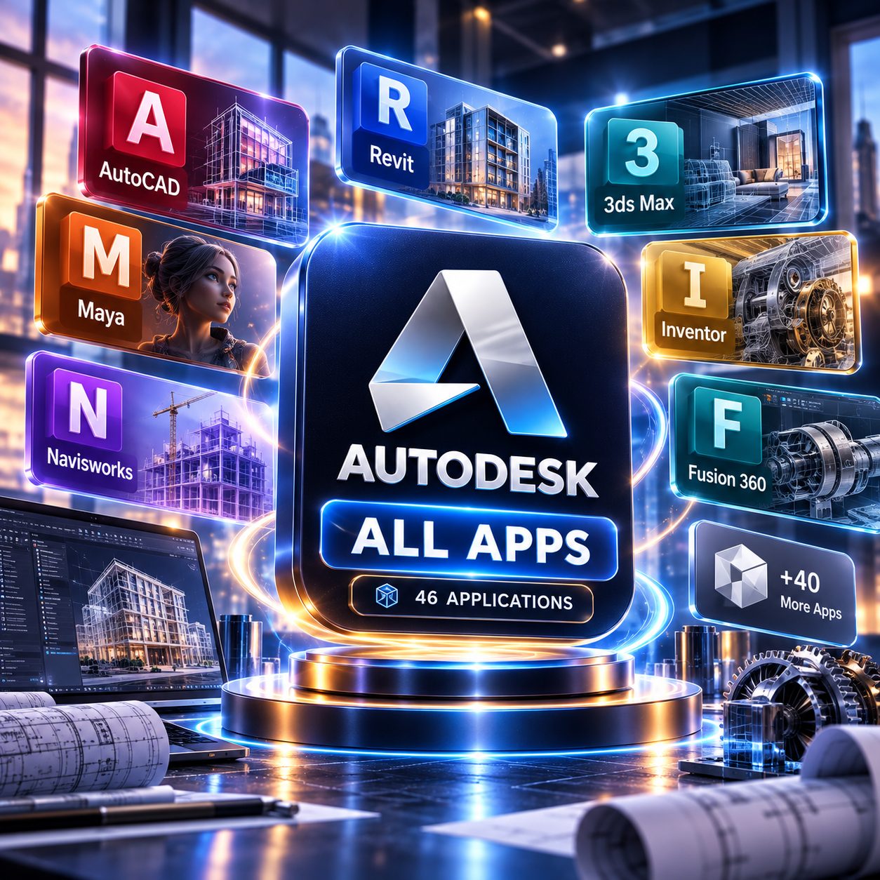 اکانت 3 ساله اتودسک / Autodesk All Apps (46 Applications)